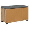 vidaXL Halbank met kussen met opslag Artisan Eiken 80 x 46 x 46 cm