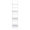 vidaXL Boekenkast met 4 schappen 60x27,6x124,5 cm bewerkt hout wit