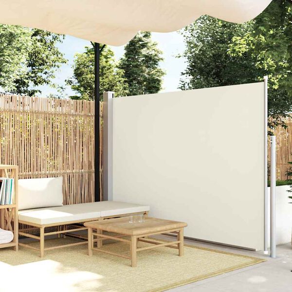vidaXL Tuinscherm uittrekbaar 170x300 cm crème
