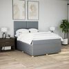 vidaXL Boxspring met matras stof lichtgrijs 140x190 cm