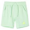 vidaXL Kindershorts met trekkoord 128 felgroen