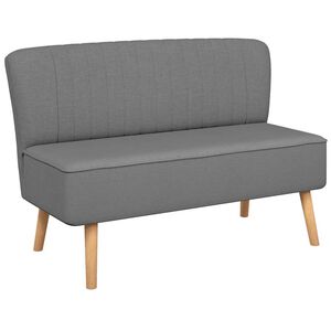 vidaXL Bank 117x55,5x77 cm stof lichtgrijs