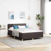 vidaXL Boxspring bed met matras Donkerbruin 160 x 200 cm Stof