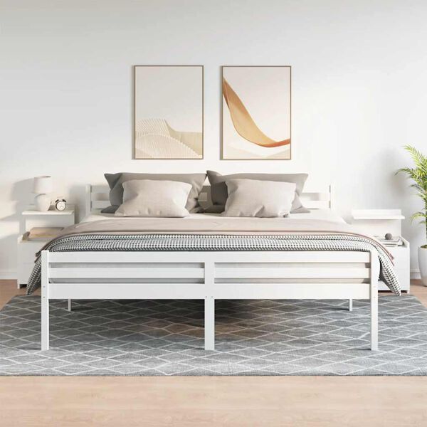 vidaXL Nachtkastjes 2 st met 2 lades wit 40x36,5x62 cm