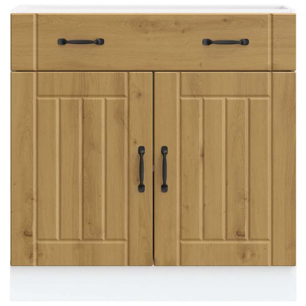 vidaXL Onderkast Lucca bewerkt hout artisanaal eikenkleur