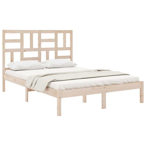 vidaXL Bedframe zonder matras massief hout 160x200 cm