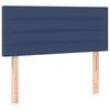 vidaXL Boxspring met matras en LED stof blauw 100x200 cm