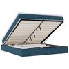 vidaXL Ottoman bed met matrassen 200x200cm fluweel donkerblauw