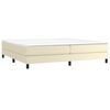 vidaXL Boxspring bed kunstleer cr&egrave;mekleurig 200x200 cm