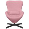vidaXL Eivormige stoel Roze 63 x 73 x 90 cm Fluweel