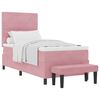 vidaXL Boxspring bed met hoofdeinde Roze 200 x 90 cm Fluweel