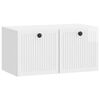 vidaXL Wandbeugel TV-kast Hoogglans Wit 59,5 x 31 x 30 cm Bewerkt hout