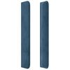 vidaXL Hoofdbord LED 147x16x118/128 cm fluweel donkerblauw