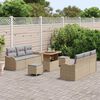 vidaXL Tuin Sofa Set 9 pcs Beige poly rattan