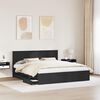 vidaXL Bedframe met lade met opslag Zwart 200 x 200 cm Ingenieurshout