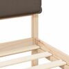 vidaXL Bedframe met Gevoerd Hoofdgedeelte Taupe 180 x 200 cm