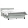 vidaXL Boxspring met matras fluweel lichtgrijs 160x220 cm
