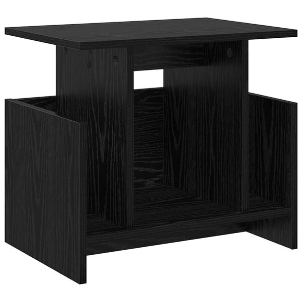 vidaXL TV-standaard Zwart Eiken 50 x 35 x 45 cm Bewerkt hout
