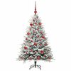 vidaXL Artificial Pre-lit Kerstboom met Ballenset Groen 150 cm