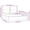 vidaXL Boxspring met matras fluweel lichtgrijs 160x200 cm