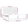 vidaXL Bedframe zonder matras stof donkergrijs 160x200 cm