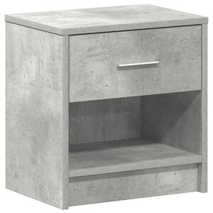 vidaXL Nachtkastje met lade 39x28x41 cm betongrijs