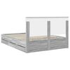 vidaXL Bedframe met lade Grijs Sonoma 150 x 200 cm Ingenieurshout