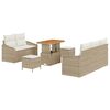 vidaXL Tuin Sofa Set 8 st 7-Aantal zitplaatsen Beige en Cr&egrave;me