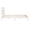 vidaXL Bedframe massief grenenhout wit 200x200 cm