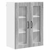 vidaXL Wandglas cabinet PORTO Grijs Sonoma 60 x 31 x 80 cm