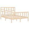 vidaXL Bedframe met hoofdbord massief hout