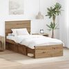 vidaXL Bedframe Ambachtelijk eiken 90 x 190 cm Massief grenenhout