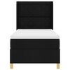 vidaXL Boxspringbed met matras met hoofdeinde Zwart 140 x 190 cm Stof