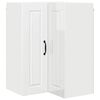 vidaXL Wandhoekkast PORTO Hoogglans wit 57 x 57 x 80 cm Bewerkt hout
