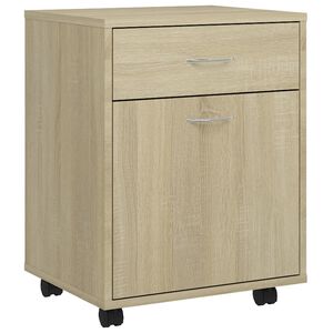 vidaXL Rolkast 45x38x54 cm bewerkt hout sonoma eikenkleurig