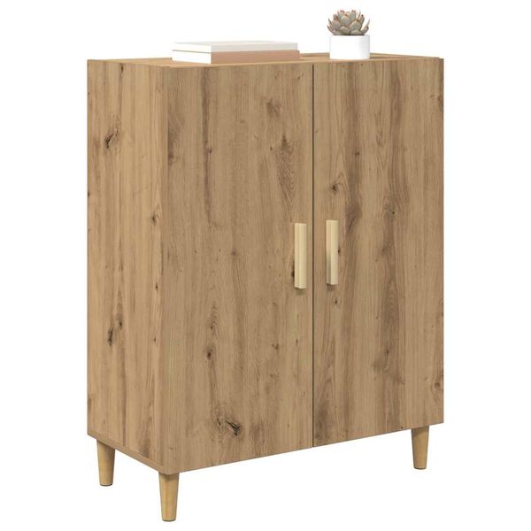vidaXL Dressoir Artisan Eiken 70 x 34 x 90 cm Bewerkt hout