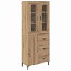 vidaXL Highboard Artisan Eiken 69,5 x 34 x 180 cm Bewerkt hout
