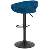 vidaXL Barkrukken 2 st fluweel blauw