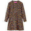 vidaXL Kinderjurk met lange mouwen 128 marineblauw