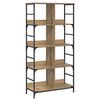 vidaXL Boekenkast Artisanaal eiken 78,5 x 33 x 153 cm metaal PB