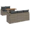 vidaXL Tuinbankenset 6 st Grijs poly rattan