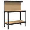 vidaXL Werkbank Zwart 114 x 54 x 145 cm Bewerkt hout en metaal