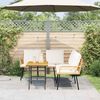 vidaXL Tuin Sofa Set 2 pcs Naturel poly rattan