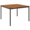 vidaXL Tuindiner tafel Natuurlijk en Koffie 110 x 108,5 x 75 cm