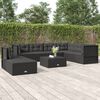 vidaXL 8-delige Loungeset met kussens poly rattan zwart