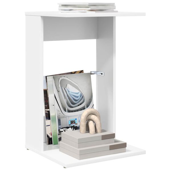 vidaXL Bijzettafel Wit 40 x 38 x 62,5 cm Bewerkt hout