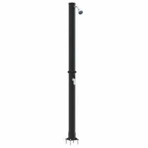 vidaXL Buitenzonne-douche Zwart 217 cm PVC en aluminium