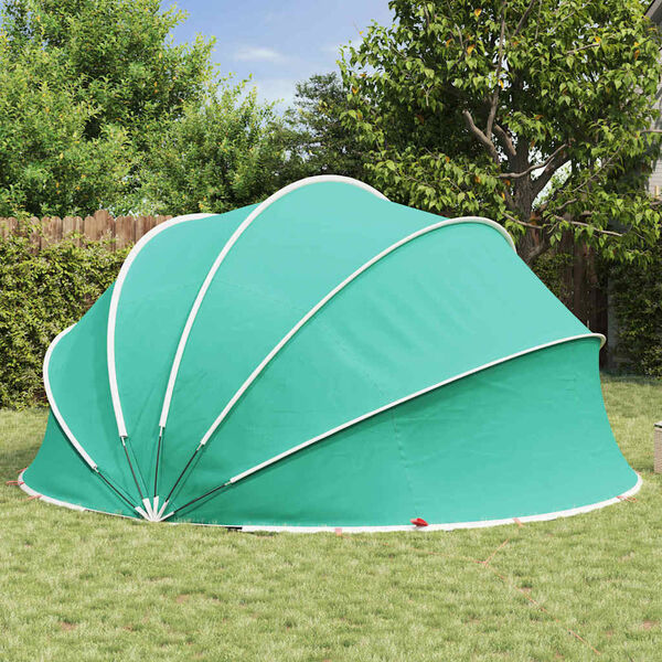 vidaXL Pooldome Groen 430 x 430 x 210 cm 185T polyester met PU-coating