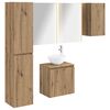 vidaXL Badkamerkastenset 5 st Artisanaal eiken Bewerkt hout
