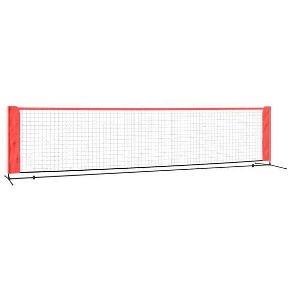 vidaXL Tennisnet 400x100x87 cm polyester zwart en rood